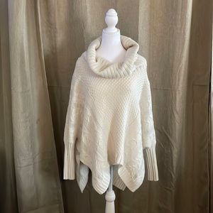 Beautiful cream cowl neck sweater - size large